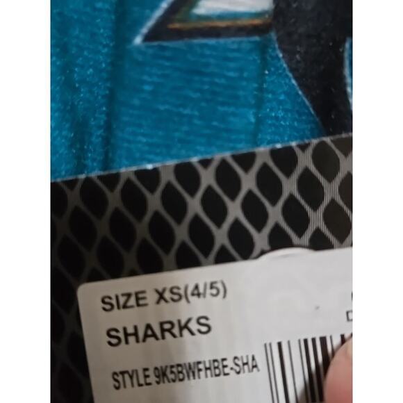 NHL San Jose Sharks Toddler Fleece Pants Pajama Teal XS 4/5 - Picture 2 of 6
